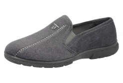 Mens Wide Fit Easy Access House Shoe Slippers - Duncan<DB Wider Fit Shoes Outlet
