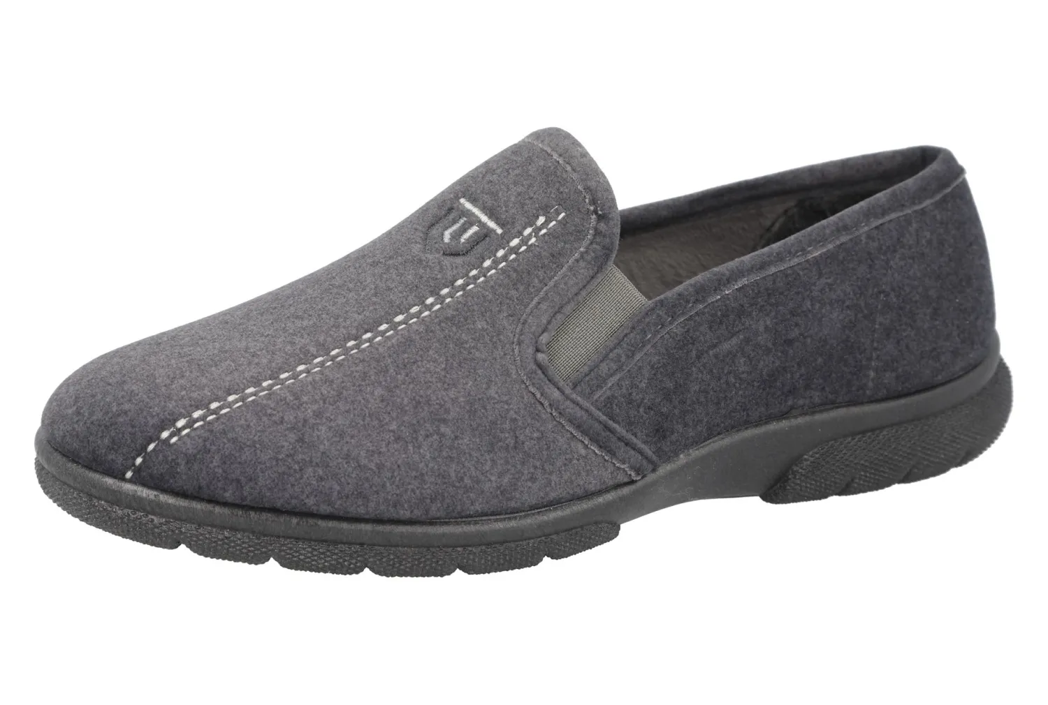Mens Wide Fit Easy Access House Shoe Slippers - Duncan<DB Wider Fit Shoes Outlet