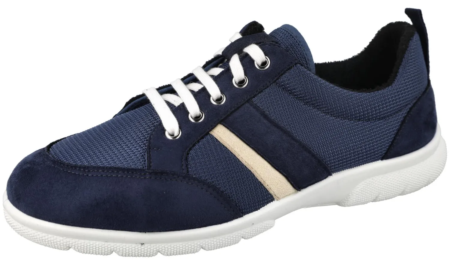 Mens Wide Fit Lace Canvas Flat Shoe - Tim<DB Wider Fit Shoes Online