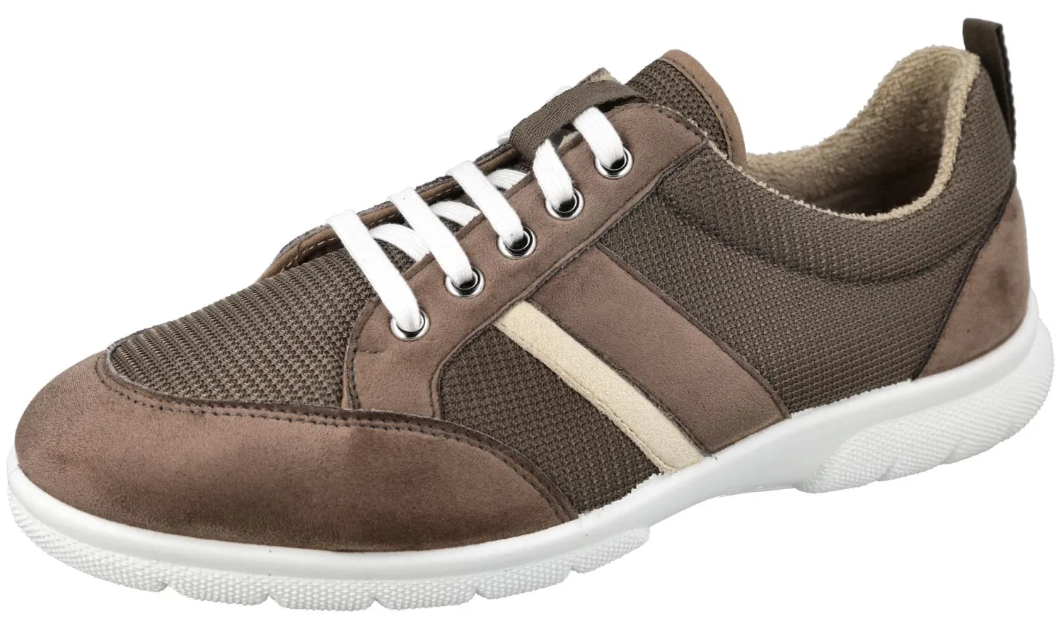 Mens Wide Fit Lace Canvas Flat Shoe - Tim<DB Wider Fit Shoes Online