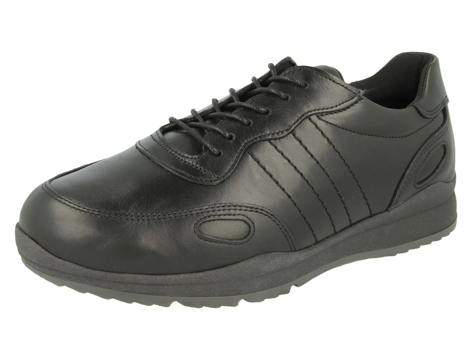Mens Wide Fit Lace Up Trainer - Seb<DB Wider Fit Shoes Discount