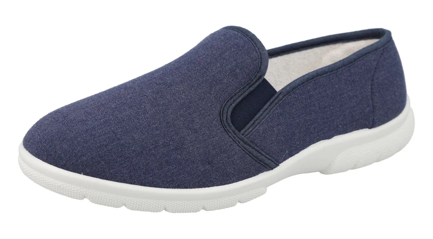 Mens Wide Fit Slip On Canvas Shoes - Arnold<DB Wider Fit Shoes Fashion