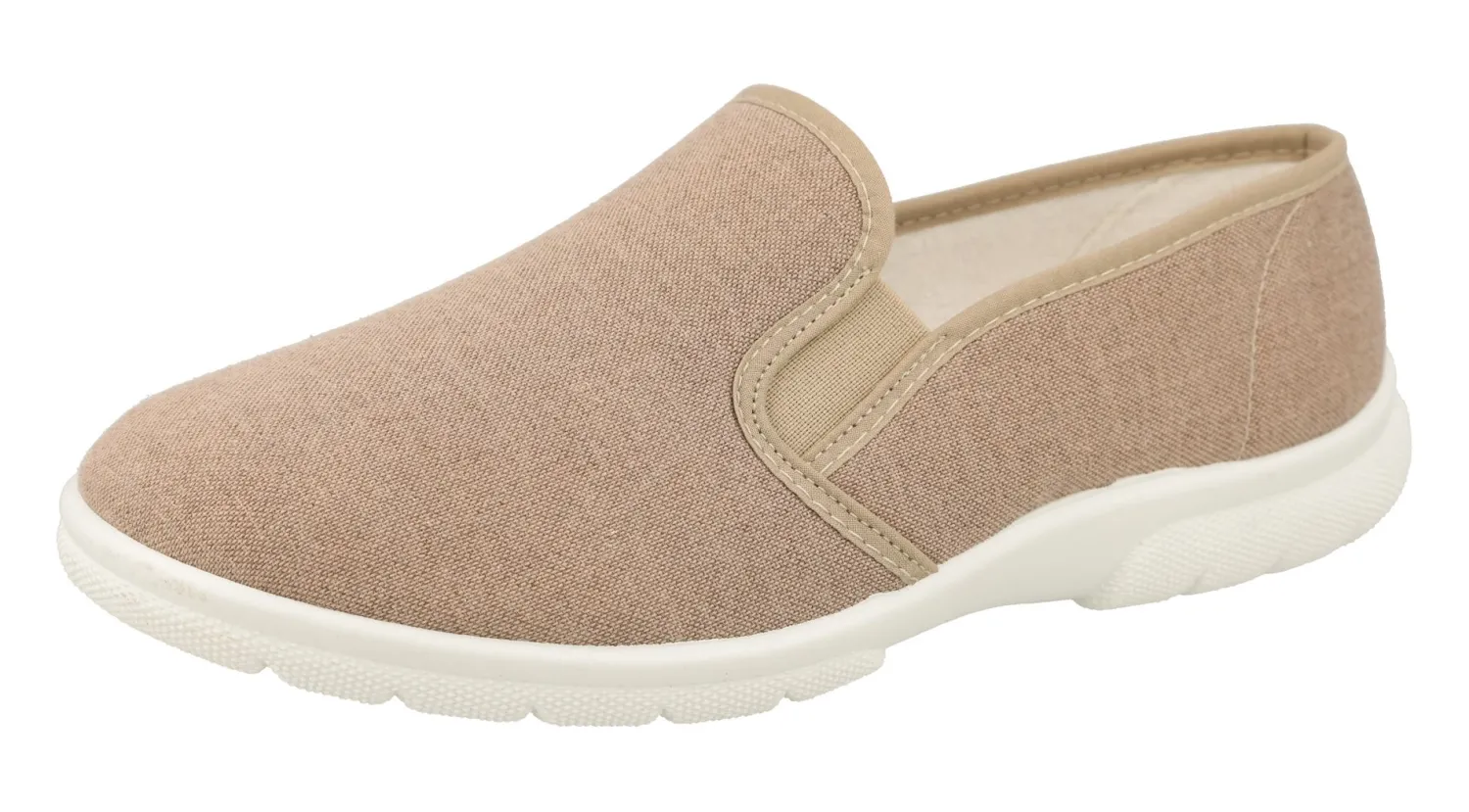 Mens Wide Fit Slip On Canvas Shoes - Arnold<DB Wider Fit Shoes Fashion