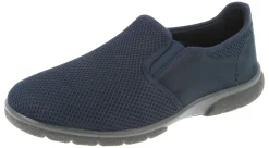 Mens Wide Fit Slip On Stretch Fabric House Shoe - Cairo<DB Wider Fit Shoes Fashion