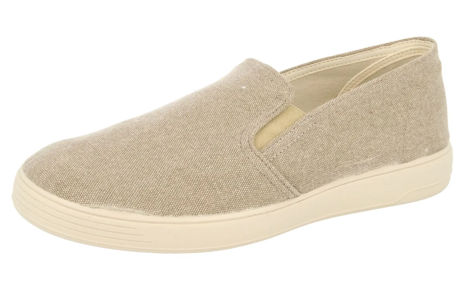 Mens Wide Fit Slip-On Canvas Pumps - Miles<DB Wider Fit Shoes Best
