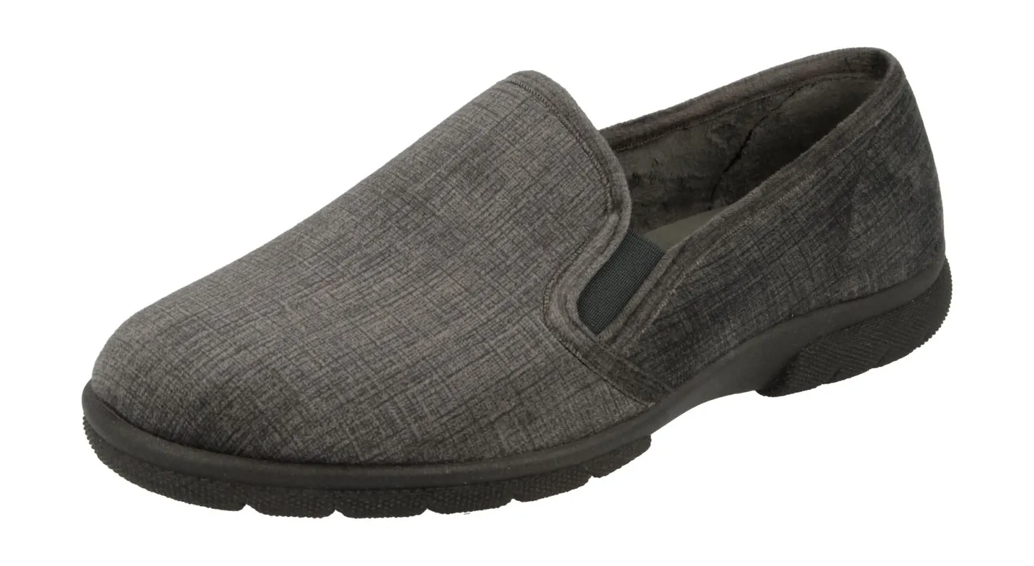Mens Wide Fit Slip-On Slippers - Kendal<DB Wider Fit Shoes Clearance