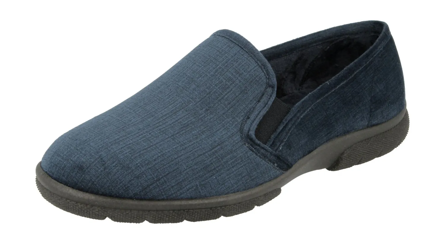 Mens Wide Fit Slip-On Slippers - Kendal<DB Wider Fit Shoes Clearance
