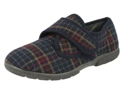 Mens Wide Fit Slippers - Tartan<DB Wider Fit Shoes Fashion