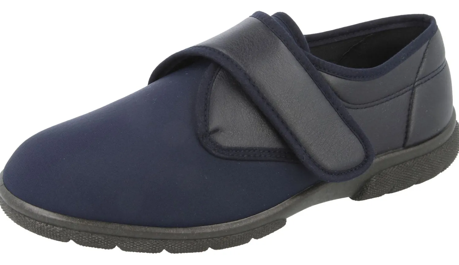 Mens Wide Fit Stretch Fabric House Shoe - Carlton<DB Wider Fit Shoes Outlet