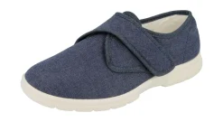 Mens Wide Fit Touch Strap Canvas Shoes - Cannock<DB Wider Fit Shoes Discount