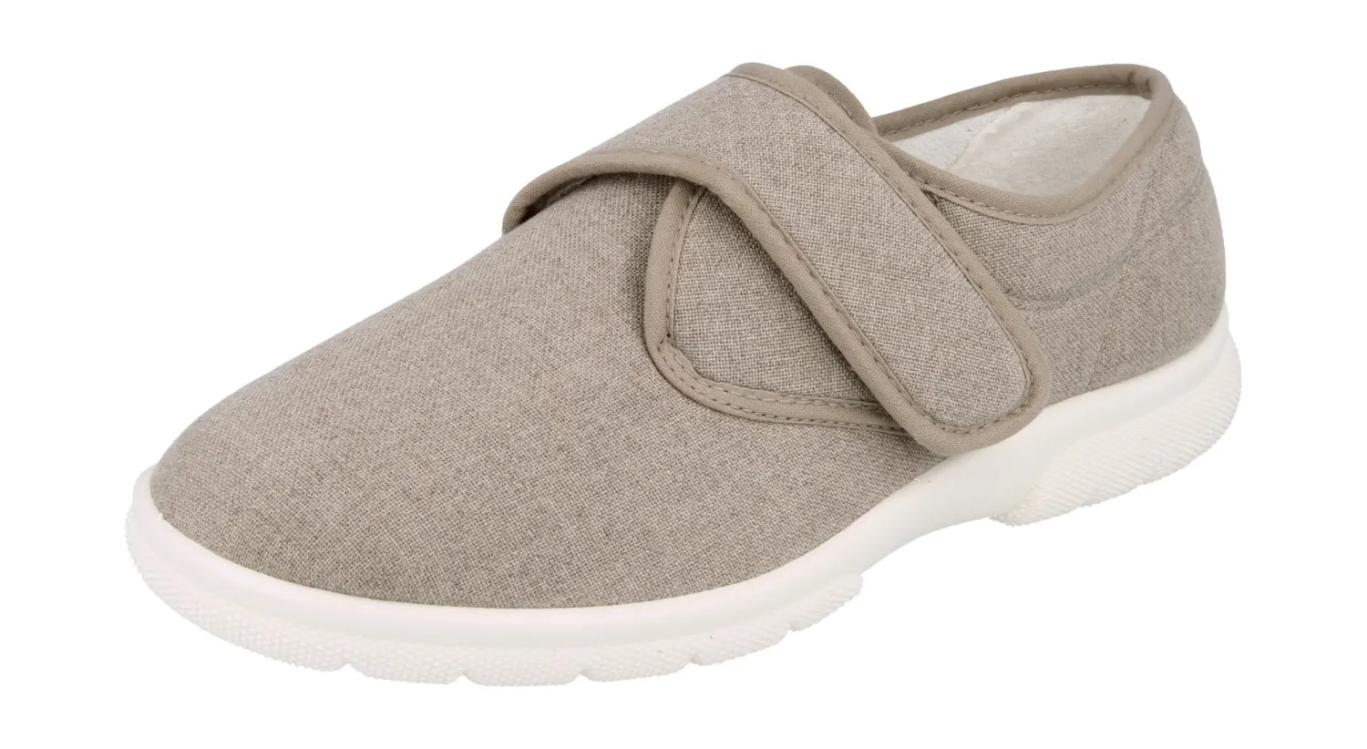 Mens Wide Fit Touch Strap Canvas Shoes - Cannock<DB Wider Fit Shoes Discount