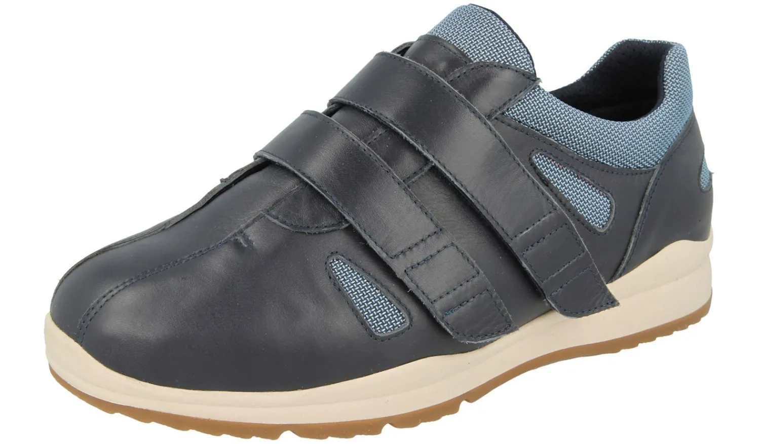 Mens Wide Fit Touch Strap Easy Access Trainer - Devon<DB Wider Fit Shoes Fashion