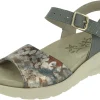 Womens Wide Fit Adjustable Strap Sandals - Nightjar<DB Wider Fit Shoes Discount