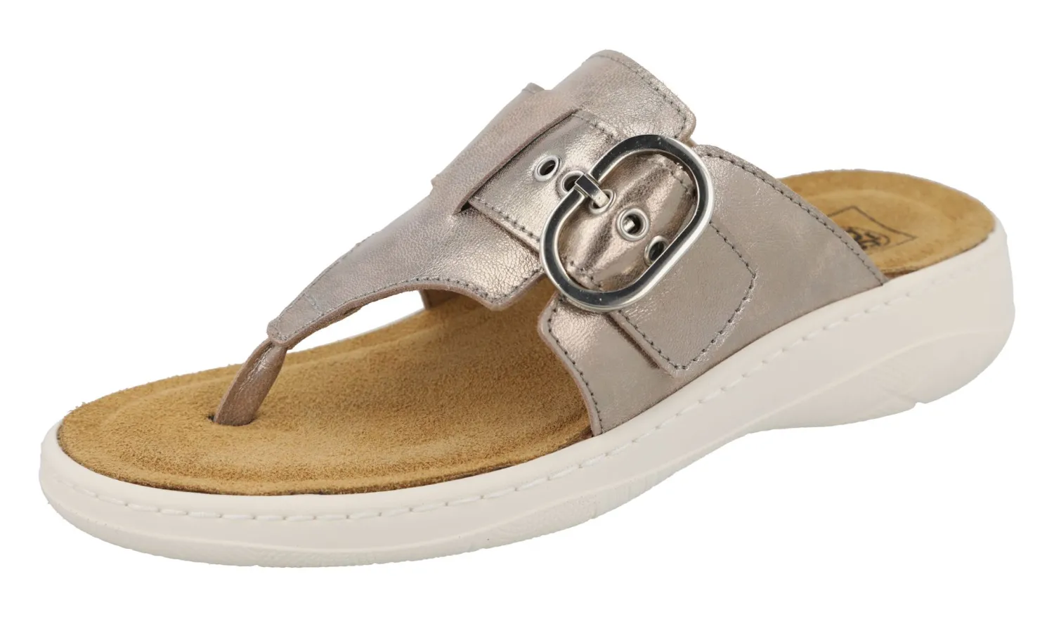 Womens Wide Fit Adjustable Toepost Sandals - Light<DB Wider Fit Shoes Hot