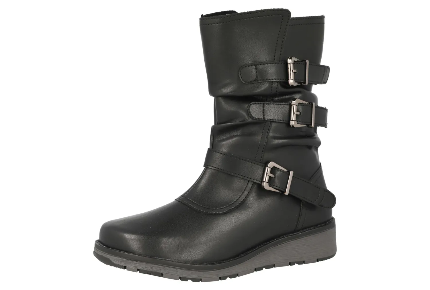 Womens Wide Fit Adjustable Leg Mid-Calf Boots - Muntjac<DB Wider Fit Shoes Discount