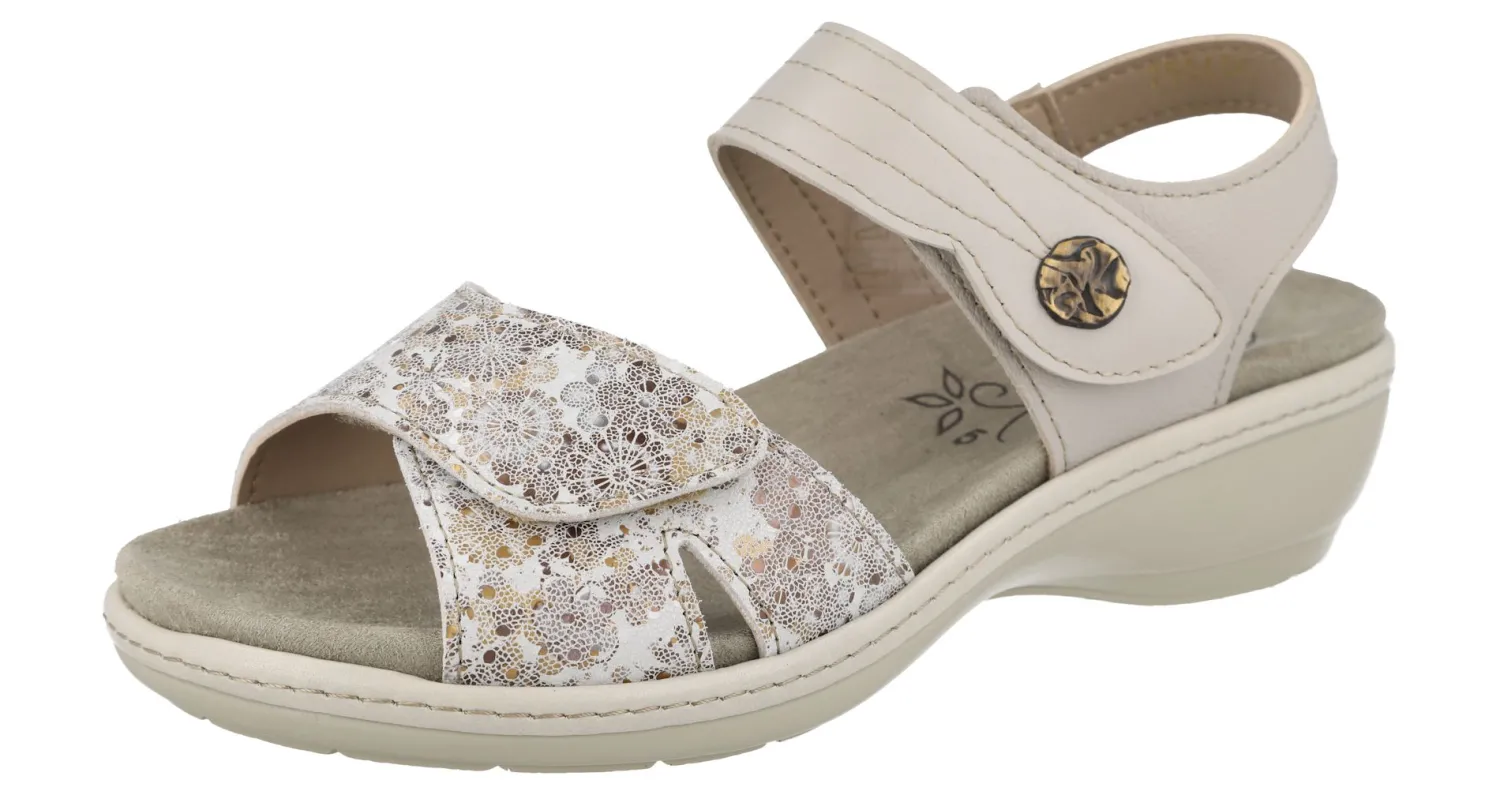 Womens Wide Fit Adjustable Strap Sandals - Rosefinch<DB Wider Fit Shoes New
