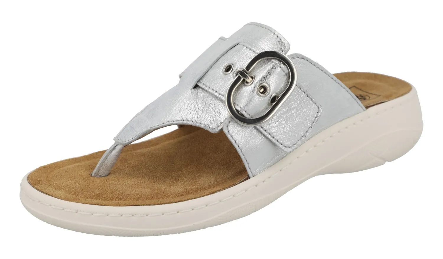 Womens Wide Fit Adjustable Toepost Sandals - Light<DB Wider Fit Shoes Hot