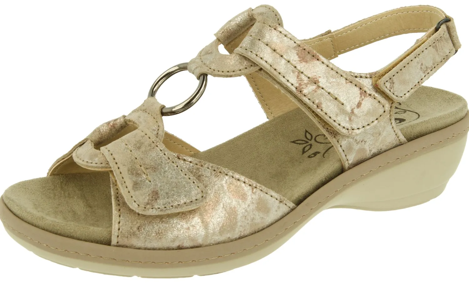 Womens Wide Fit Ankle Adjustable Strap Sandals - Turtle<DB Wider Fit Shoes Fashion