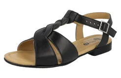 Womens Wide Fit Buckle Fastening Flat Sandals  - Burma<DB Wider Fit Shoes Clearance
