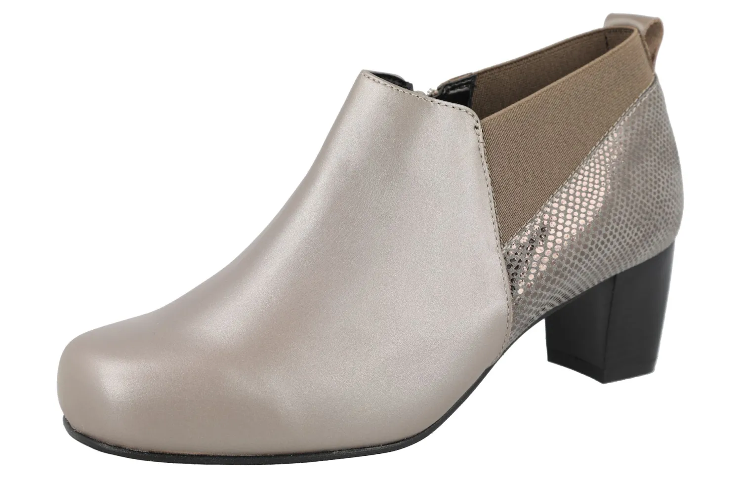Womens Wide Fit Dress Heel Demi-Boots - Carrie<DB Wider Fit Shoes Fashion