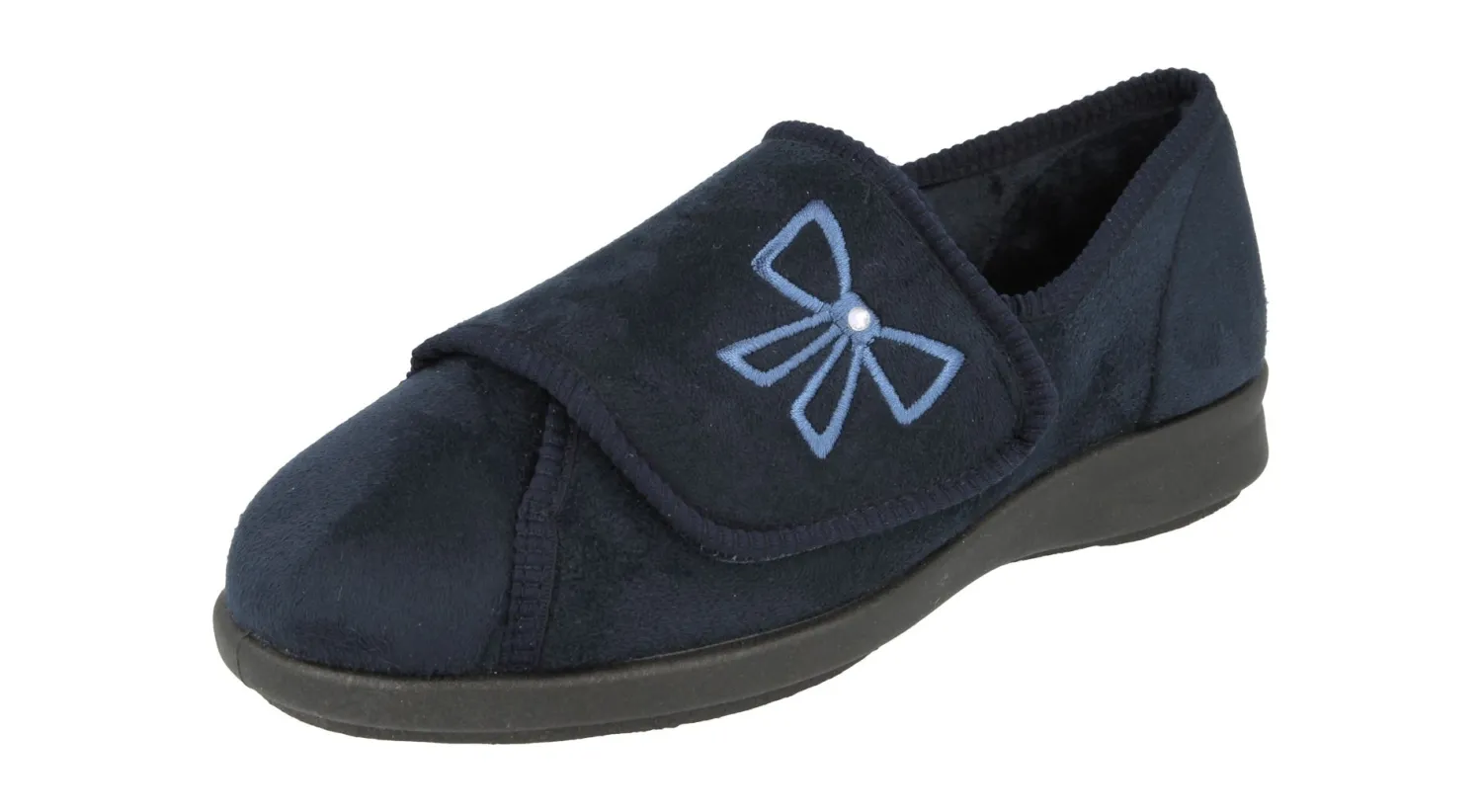 Womens Wide Fit Easy Access Slippers - Keeston<DB Wider Fit Shoes Fashion