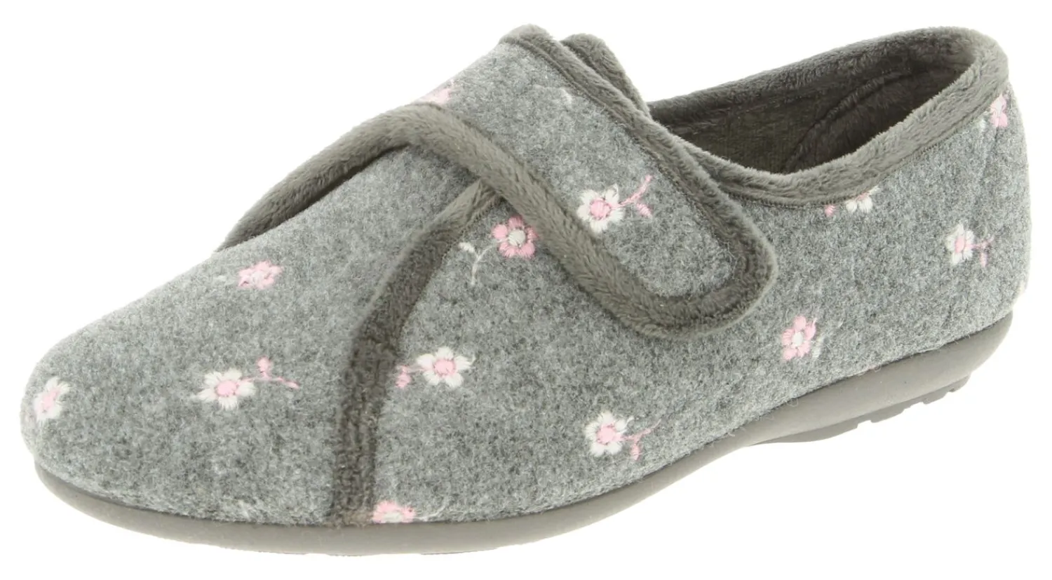 Womens Wide Fit Easy Access Slippers - Savannah<DB Wider Fit Shoes Clearance