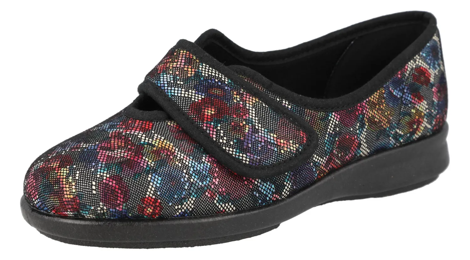 Womens Wide Fit Easy Access House Shoes - Shrew<DB Wider Fit Shoes Hot
