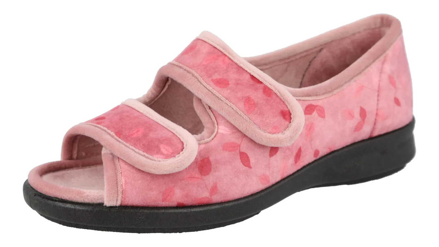 Womens Wide Fit Easy Access House Shoe Slippers - Summer<DB Wider Fit Shoes Discount