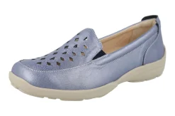 Womens Wide Fit Easy Access Casual Loafer Shoes - Horseshoe<DB Wider Fit Shoes New