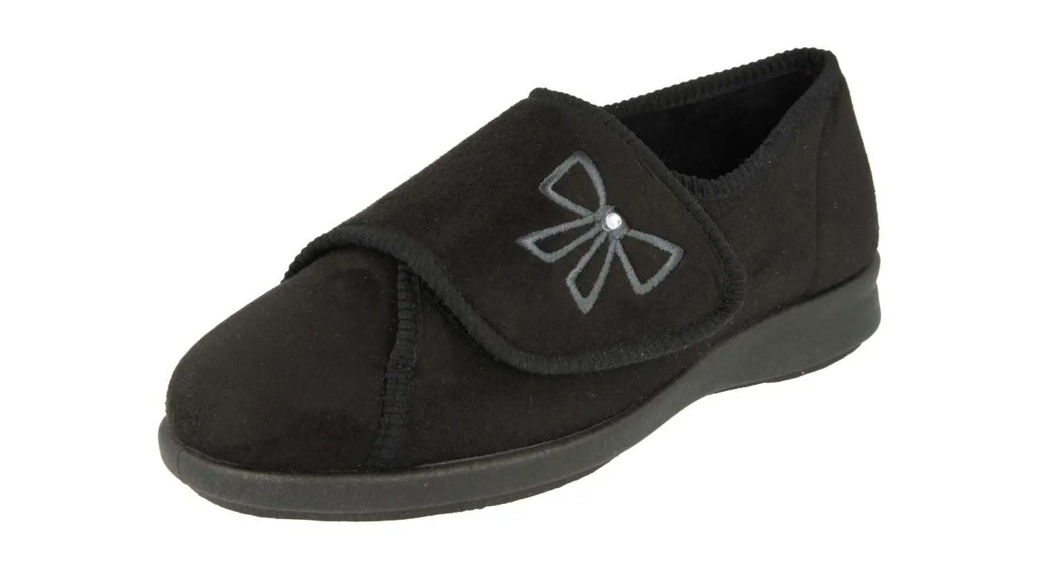 Womens Wide Fit Easy Access Slippers - Keeston<DB Wider Fit Shoes Fashion