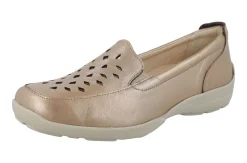 Womens Wide Fit Easy Access Casual Loafer Shoes - Horseshoe<DB Wider Fit Shoes New