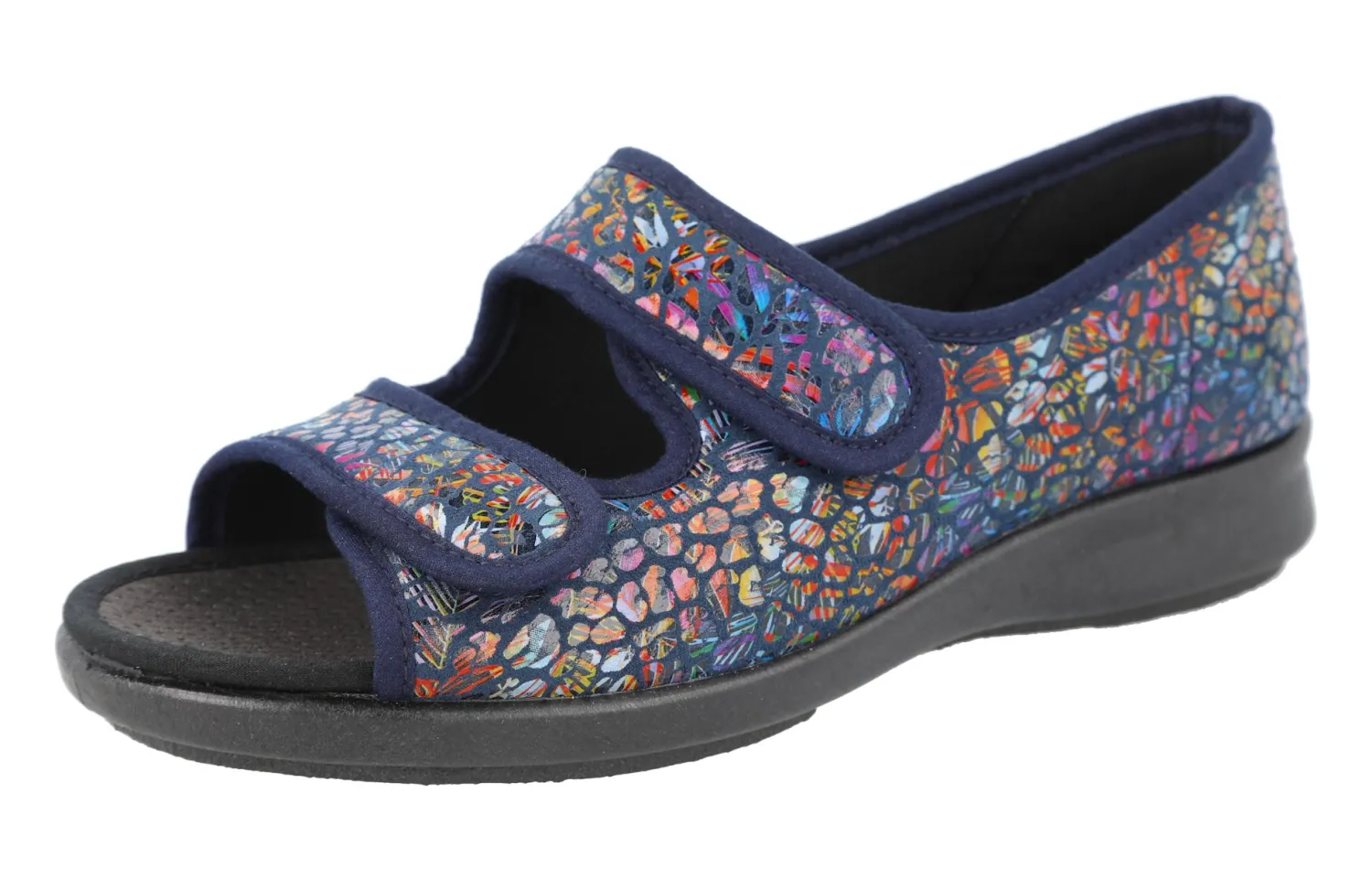 Womens Wide Fit Easy Access House Shoe Slippers - Squirrel<DB Wider Fit Shoes Outlet