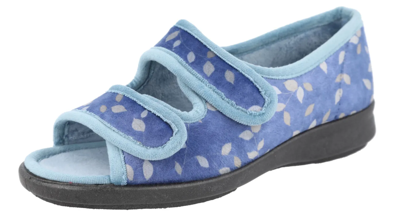 Womens Wide Fit Easy Access House Shoe Slippers - Summer<DB Wider Fit Shoes Discount