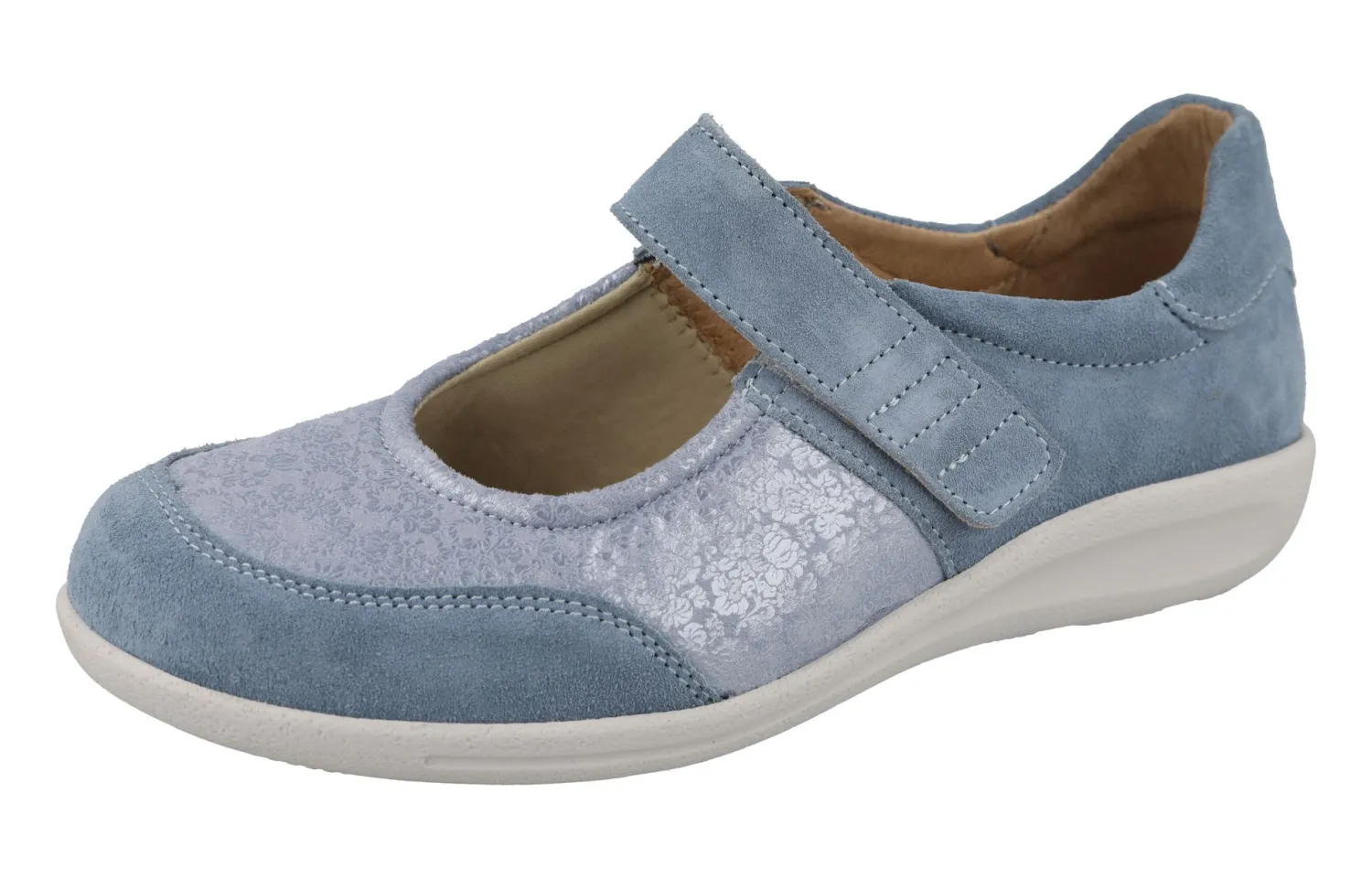 Womens Wide Fit Easy Access Stretch Casual Shoes - Hamster<DB Wider Fit Shoes Outlet