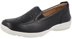 Womens Wide Fit Easy Access Casual Loafer Shoes - Horseshoe<DB Wider Fit Shoes New