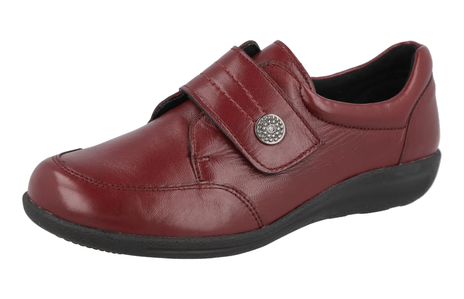 Womens Wide Fit Easy On Flat Shoes - Lapland<DB Wider Fit Shoes Clearance
