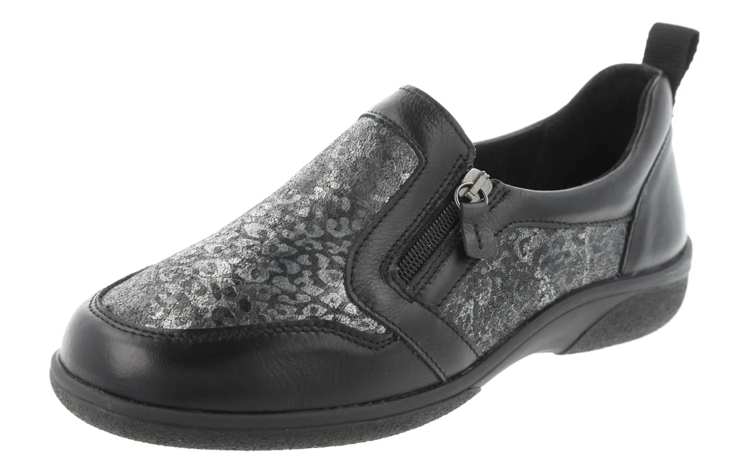 Womens Wide Fit Easy On Loafer Flat Shoes - Manx<DB Wider Fit Shoes New
