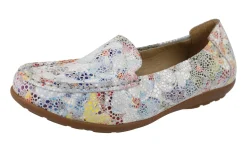 Womens Wide Fit Elasticated Loafer Shoes - Partridge<DB Wider Fit Shoes Discount