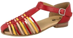 Womens Wide Fit Full Back Flat Sandal - Bella<DB Wider Fit Shoes Online