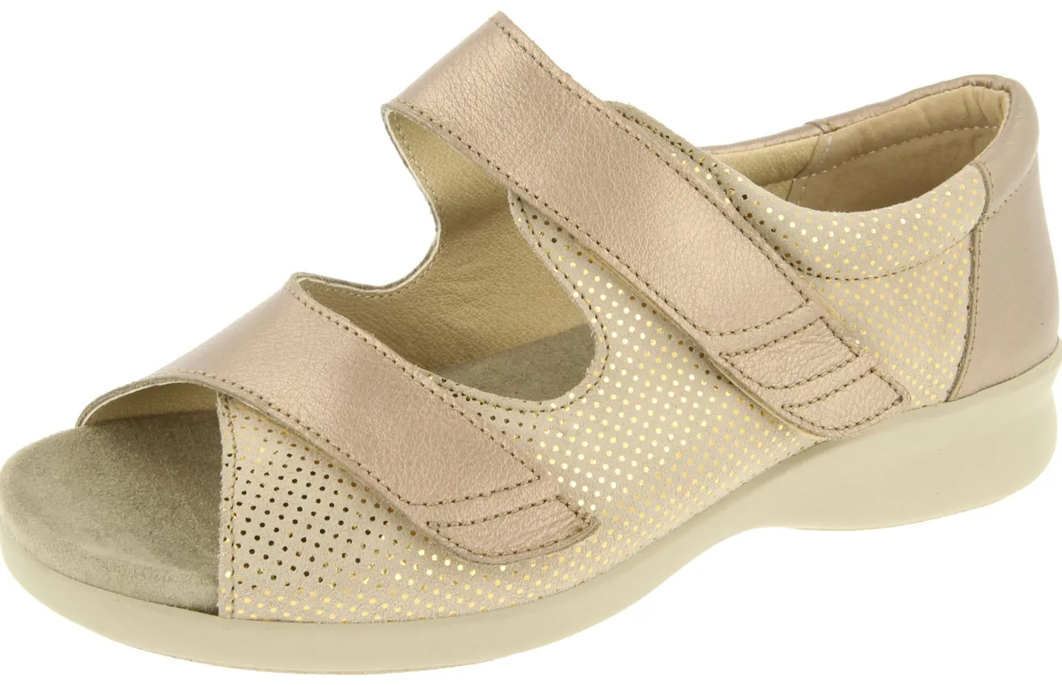 Womens Wide Fit Full Back Adjustable Strap Sandals - Petra<DB Wider Fit Shoes Online