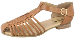 Womens Wide Fit Full Back Flat Sandal - Bella<DB Wider Fit Shoes Online