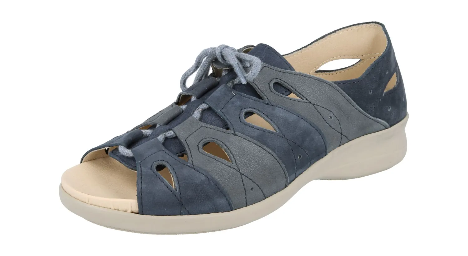 Womens Wide Fit Full Back Sandals - Hazel<DB Wider Fit Shoes Outlet