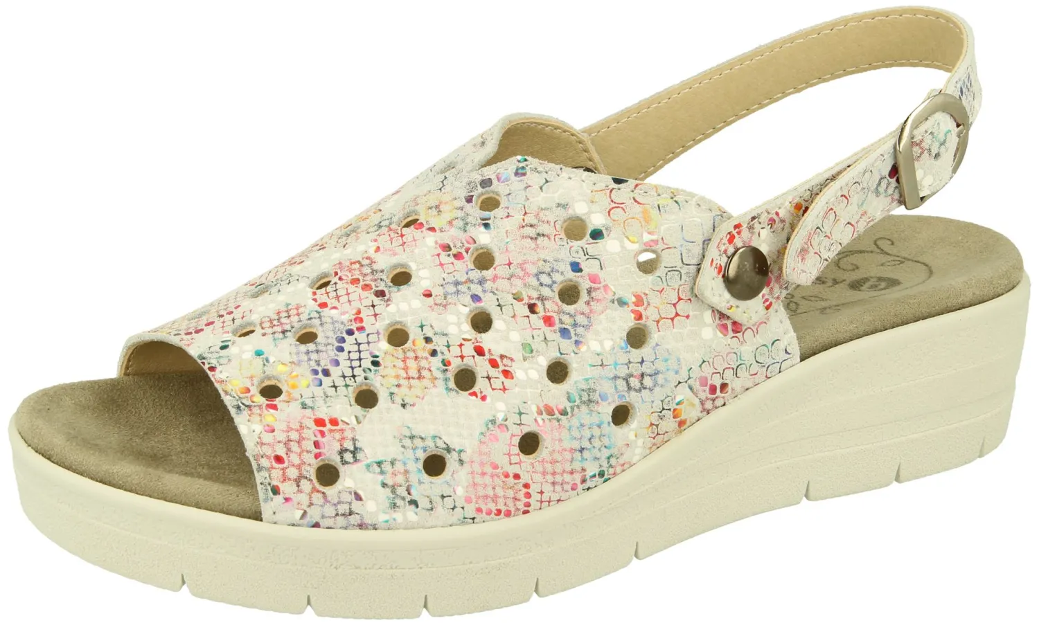 Womens Wide Fit 2-in-1 Wedge Sandals - Gemini<DB Wider Fit Shoes Sale