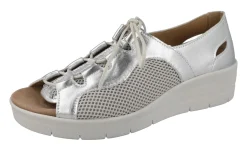 Womens Wide Fit Lace Flat Sandals - Lizard<DB Wider Fit Shoes Online