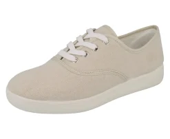 Womens Wide Fit Lace Up Canvas Pumps - Banff<DB Wider Fit Shoes Sale