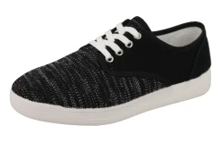 Womens Wide Fit Lace Up Canvas Shoes - Giraffe<DB Wider Fit Shoes Online