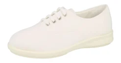 Womens Wide Fit Lace Up Canvas Shoes - Tara<DB Wider Fit Shoes Sale