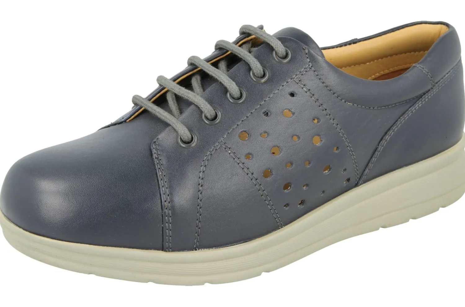 Womens Wide Fit Lace Up Flat Shoes - Lola<DB Wider Fit Shoes Online