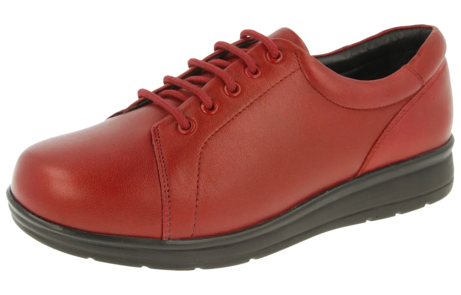 Womens Wide Fit Lace Up Flat Shoes - Bracken<DB Wider Fit Shoes Sale