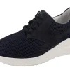Womens Wide Fit  Lace Up Wedge Heel Trainers - Pollyanna<DB Wider Fit Shoes Discount